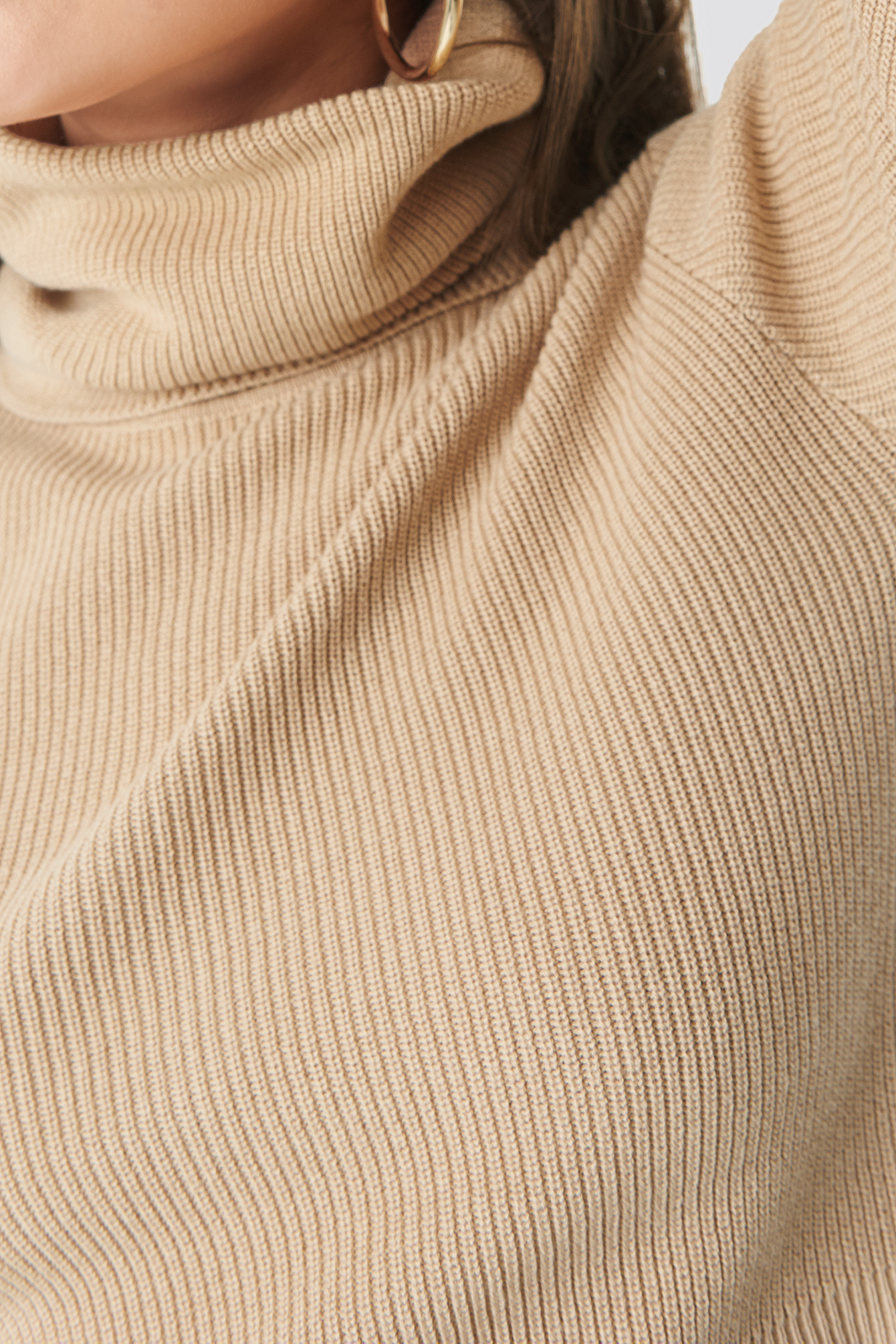 Knitted Cropped Polo Sweater NAKDLOUNGE.COM