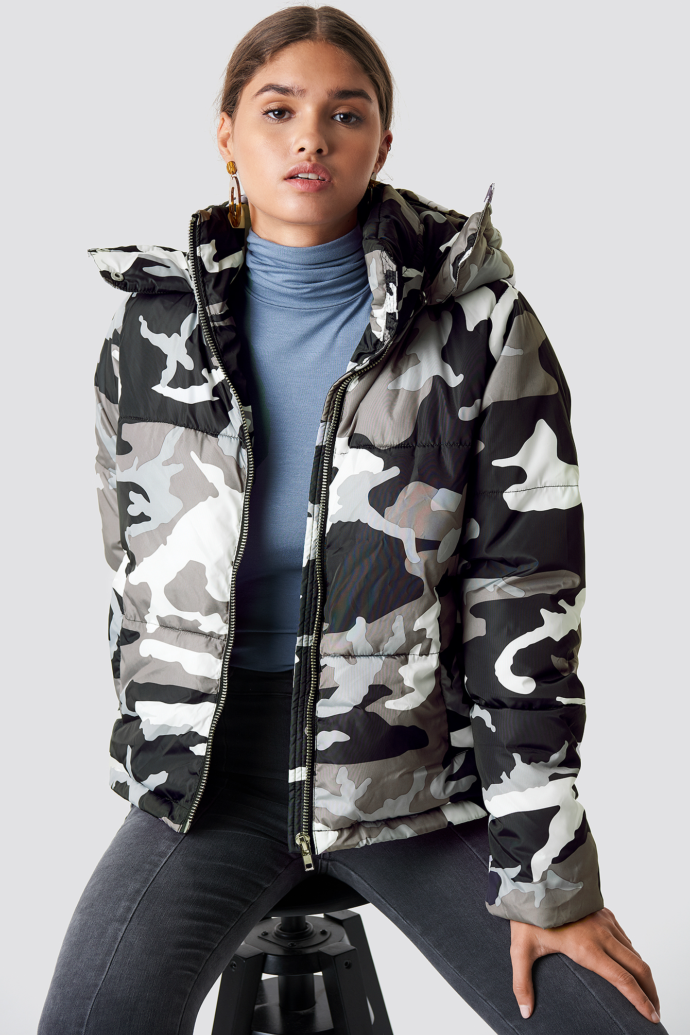 Camo Padded Jacket NAKDLOUNGE.COM