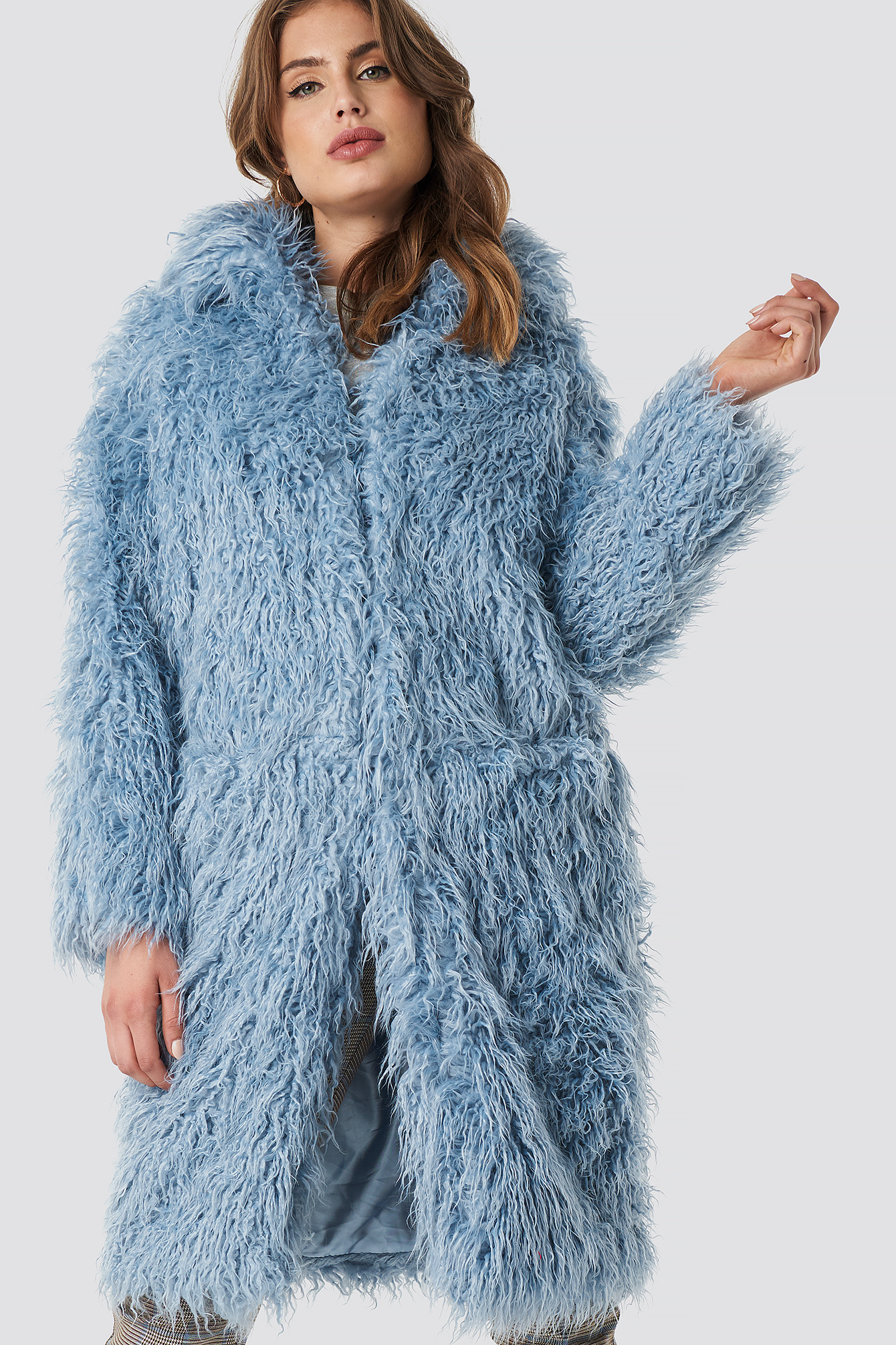 Faux Fur Long Jacket NAKDLOUNGE.COM