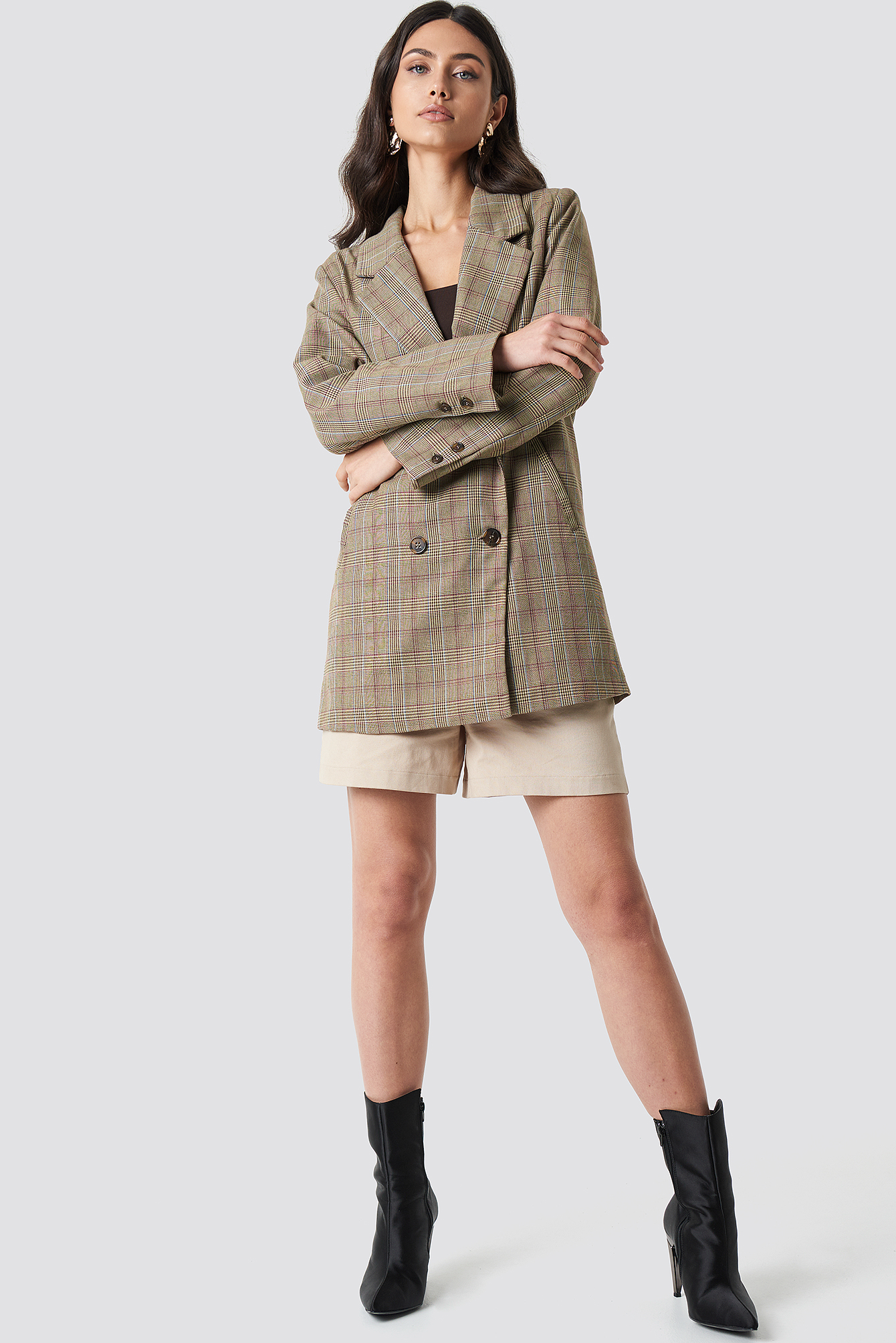 Double Breasted Plaid Jacket NAKDLOUNGE.COM