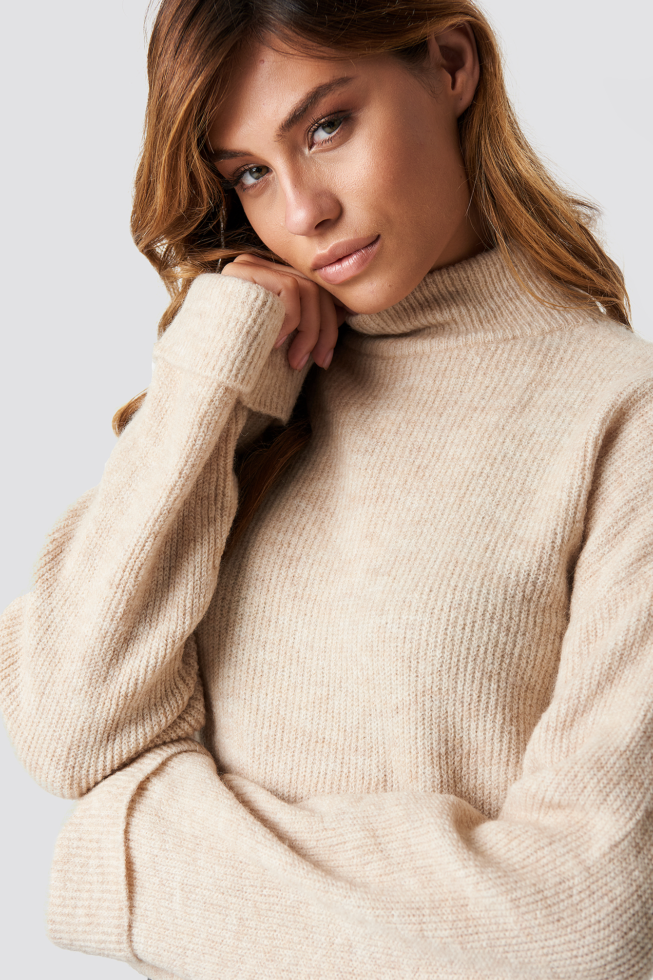 Alpaca Wool Blend High Neck Sweater NAKDLOUNGE.COM