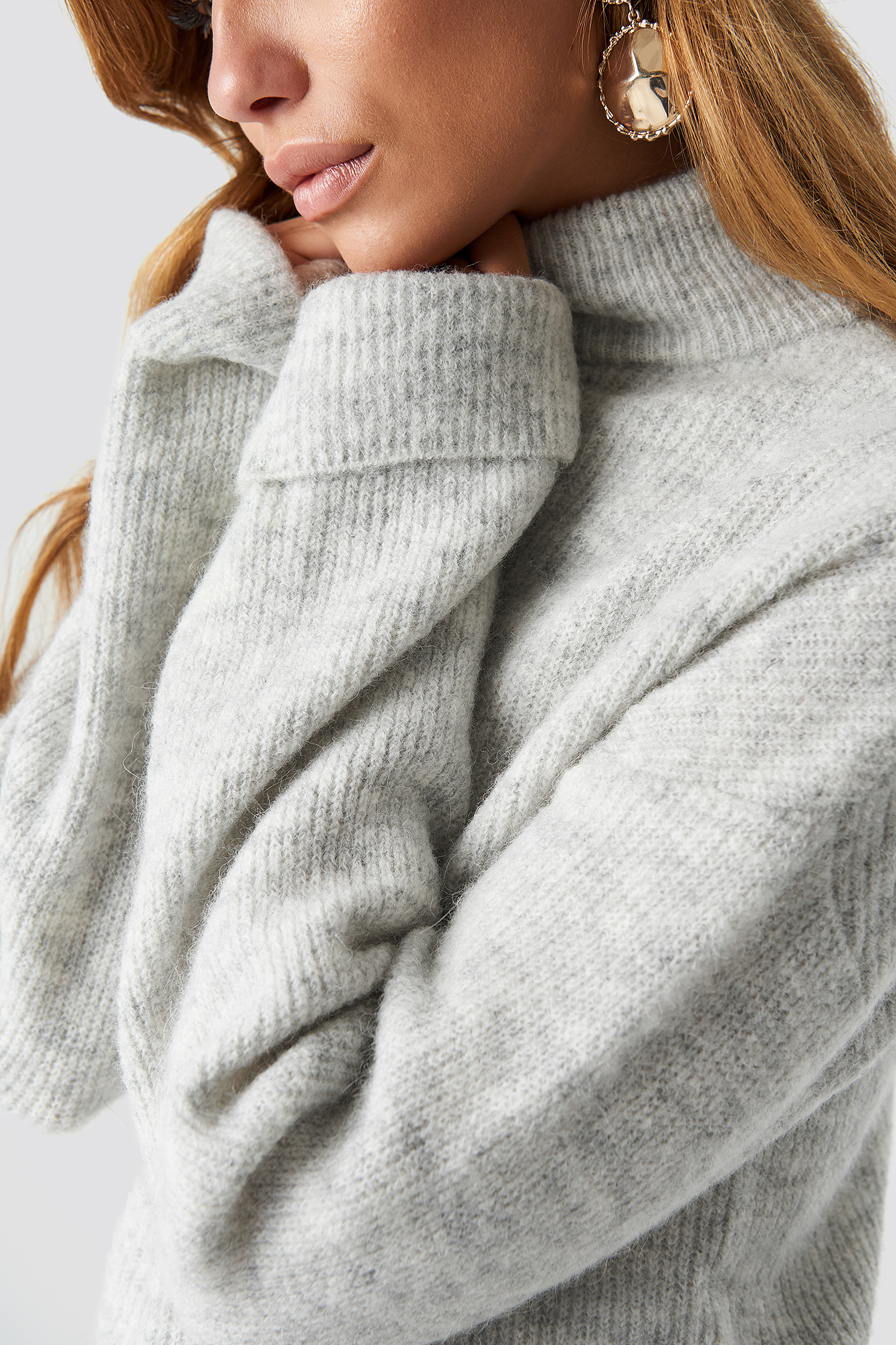 Alpaca Wool Blend High Neck Sweater NAKDLOUNGE.COM