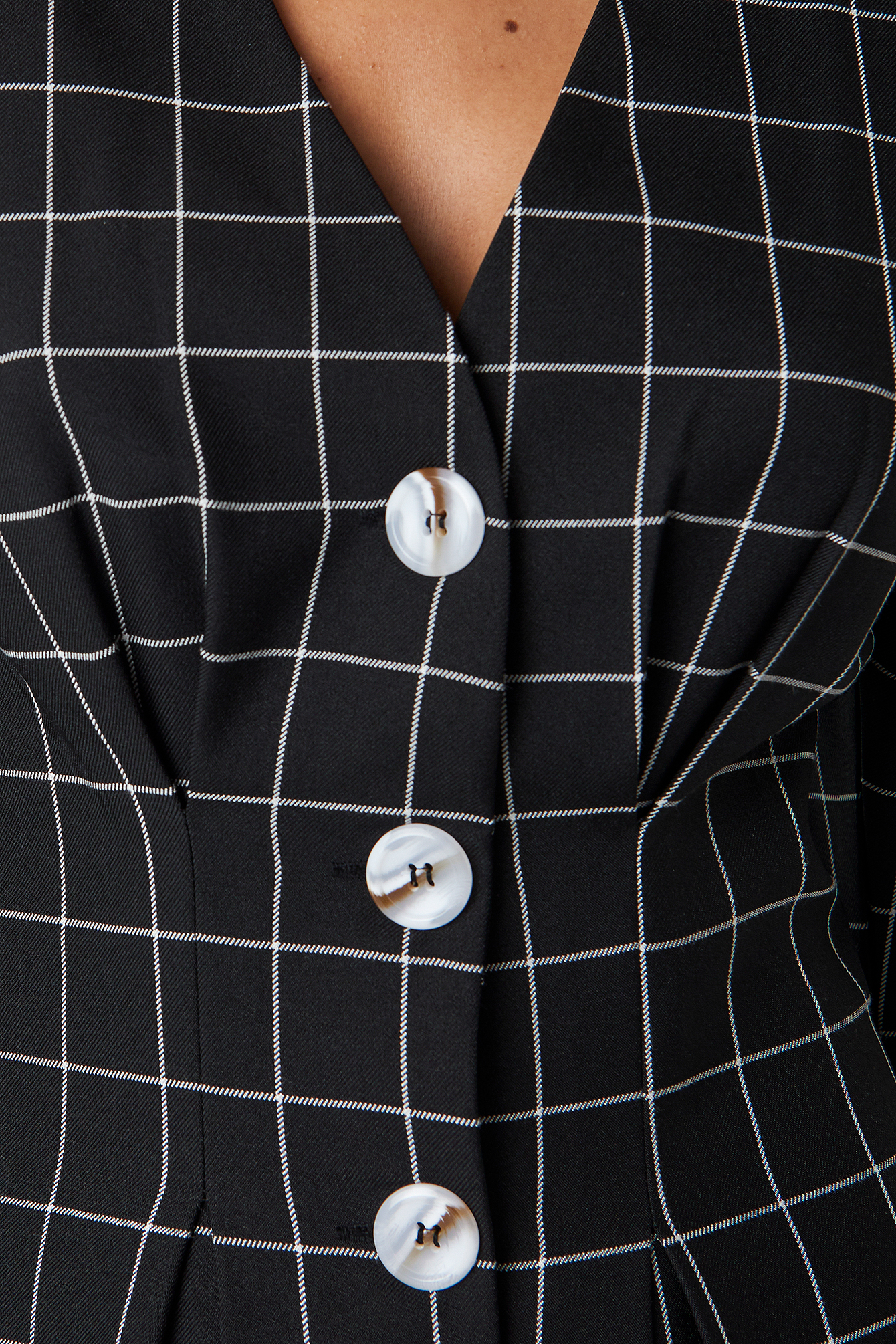 Balloon Sleeve Big Check Blazer Dress NAKDLOUNGE.COM