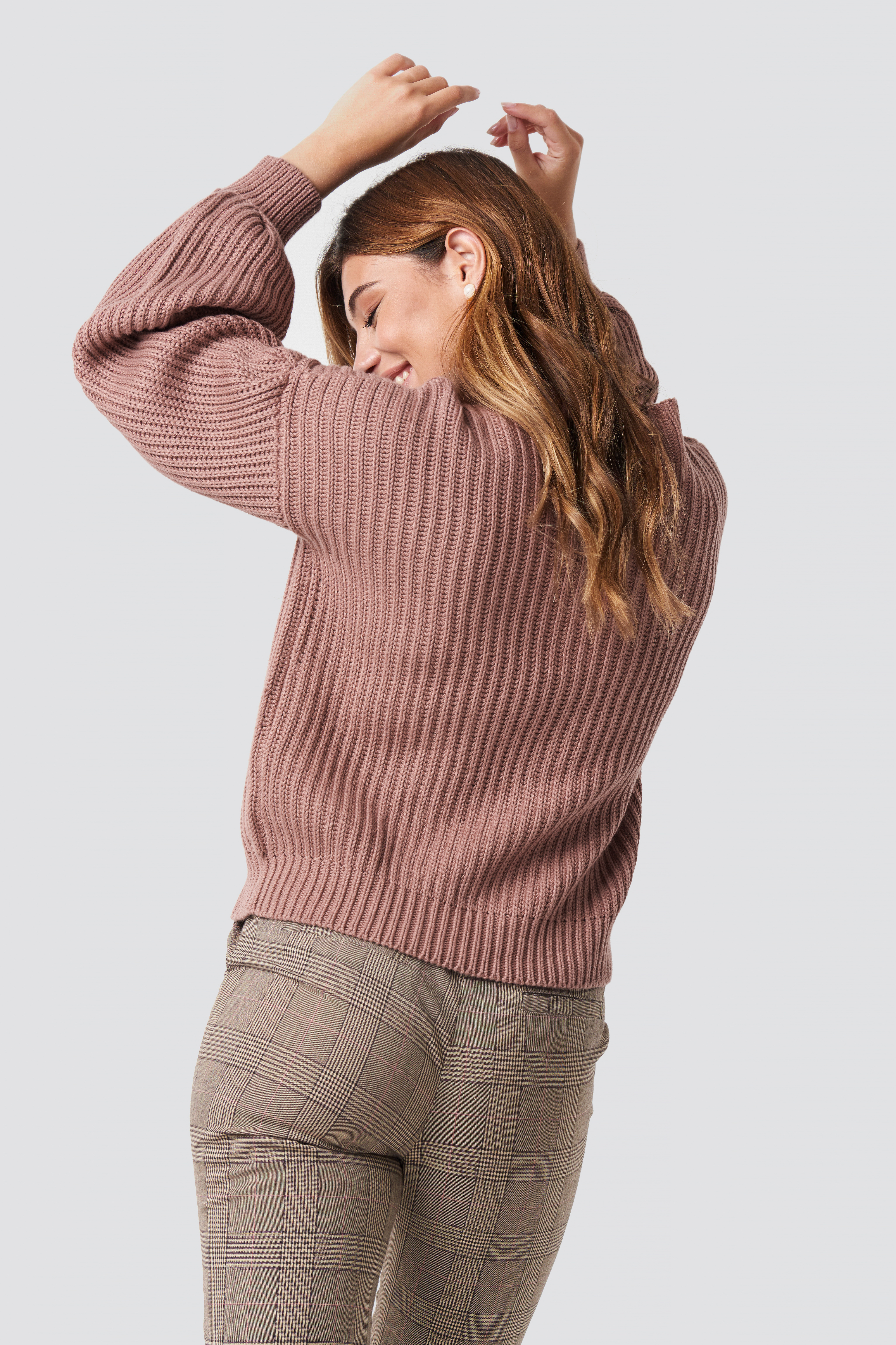 Balloon Sleeve Knitted Sweater NAKDLOUNGE.COM