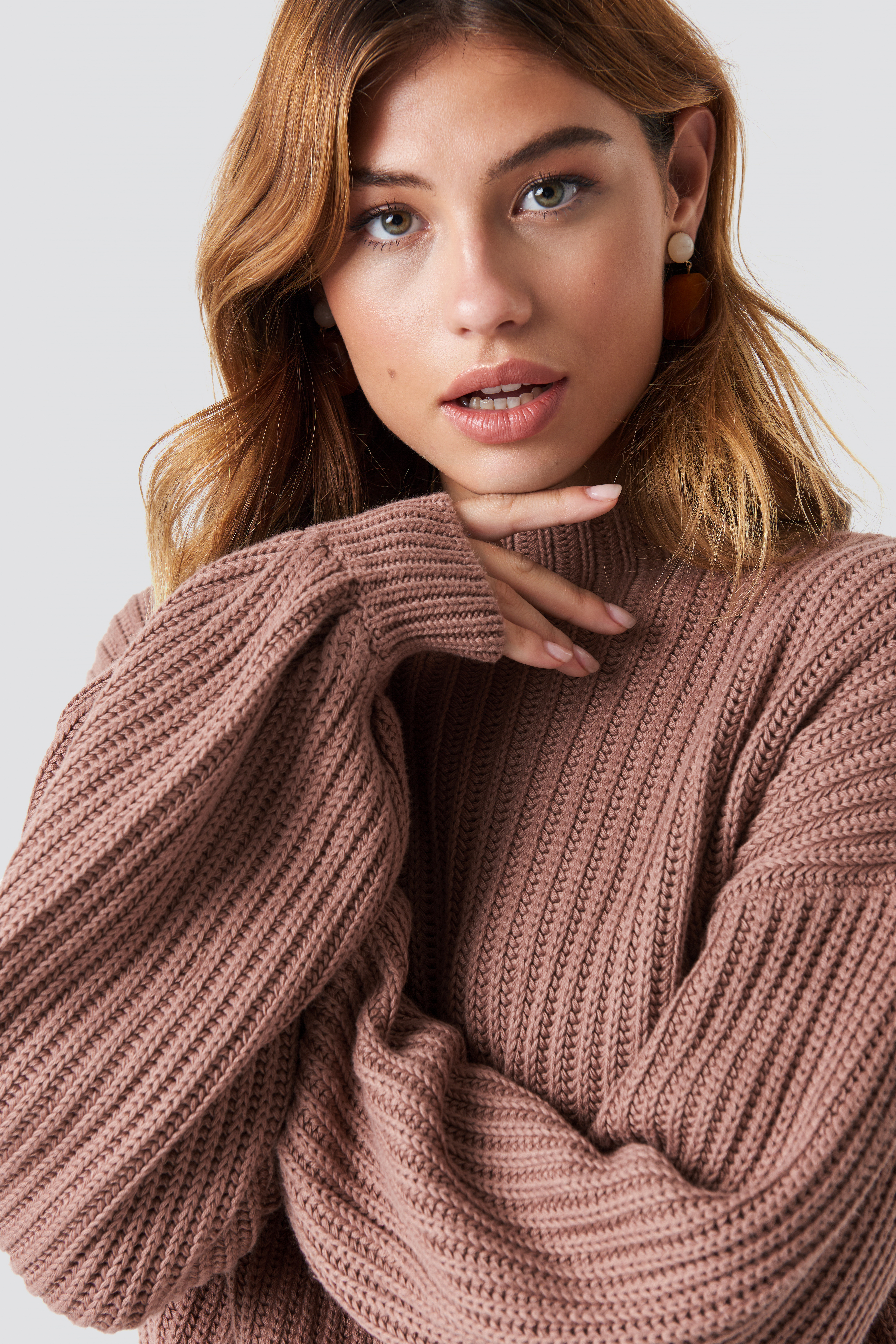 Balloon Sleeve Knitted Sweater NAKDLOUNGE.COM