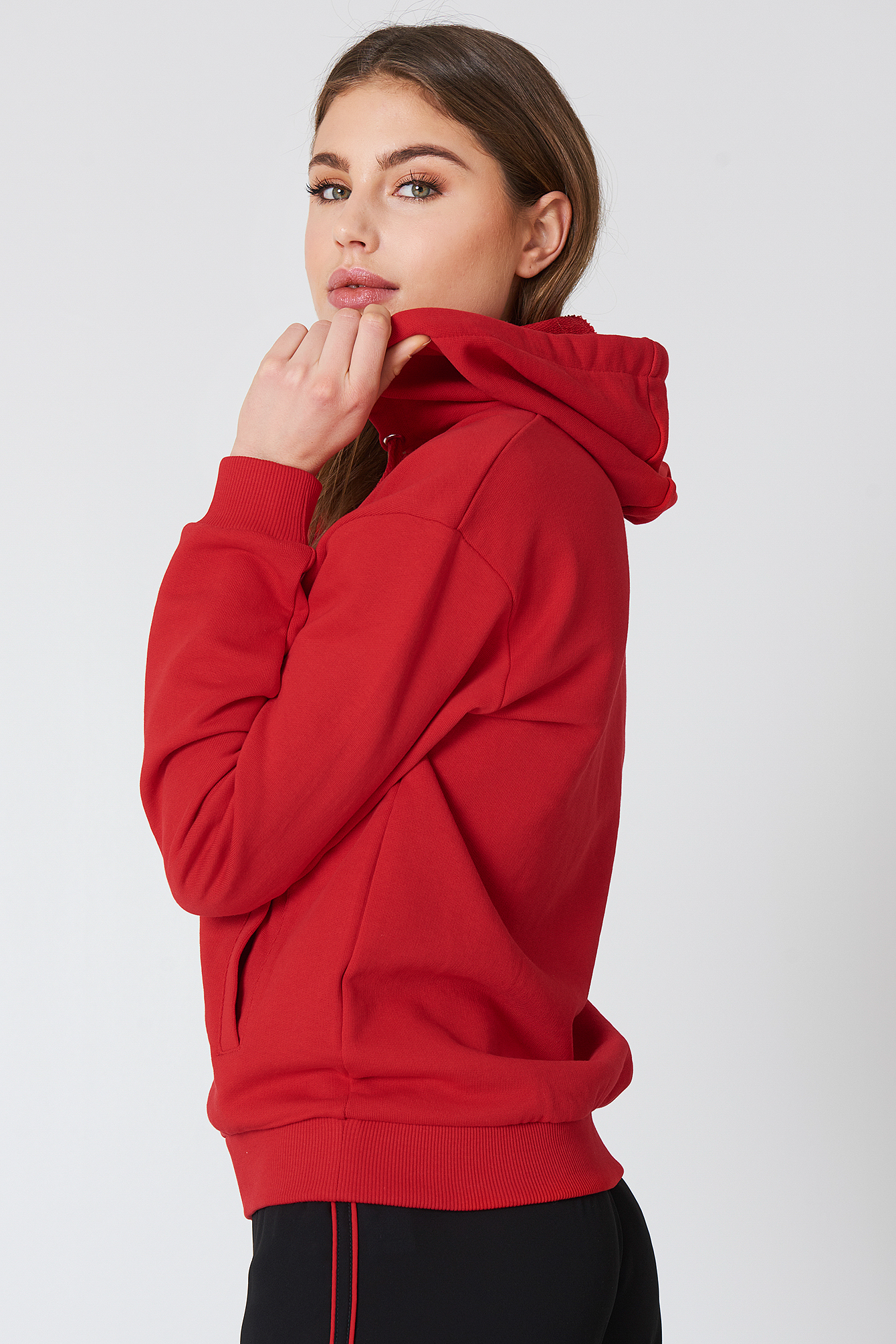 Basic Zipped Hoodie NAKDLOUNGE.COM