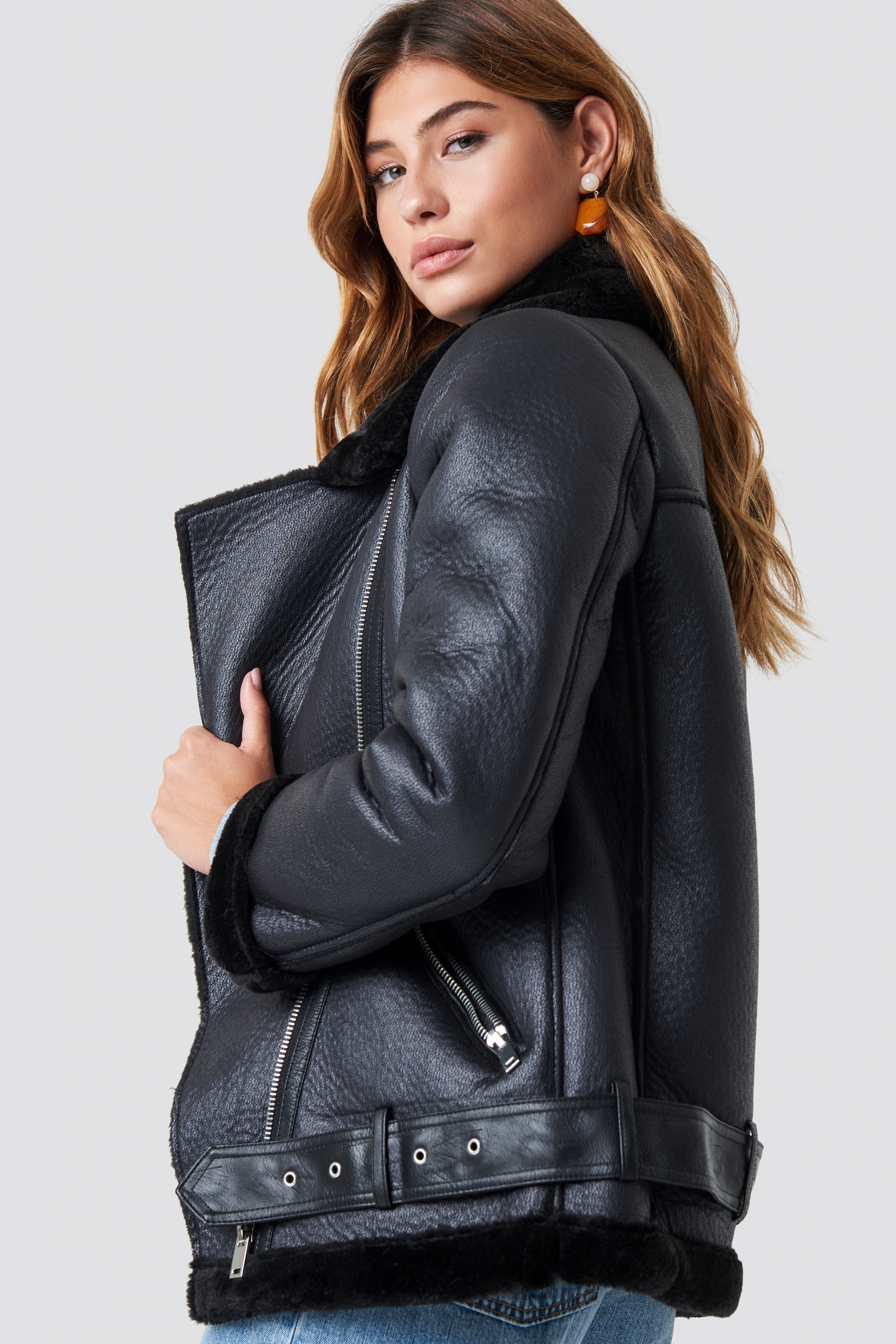 Belted Aviator Jacket NAKDLOUNGE.COM