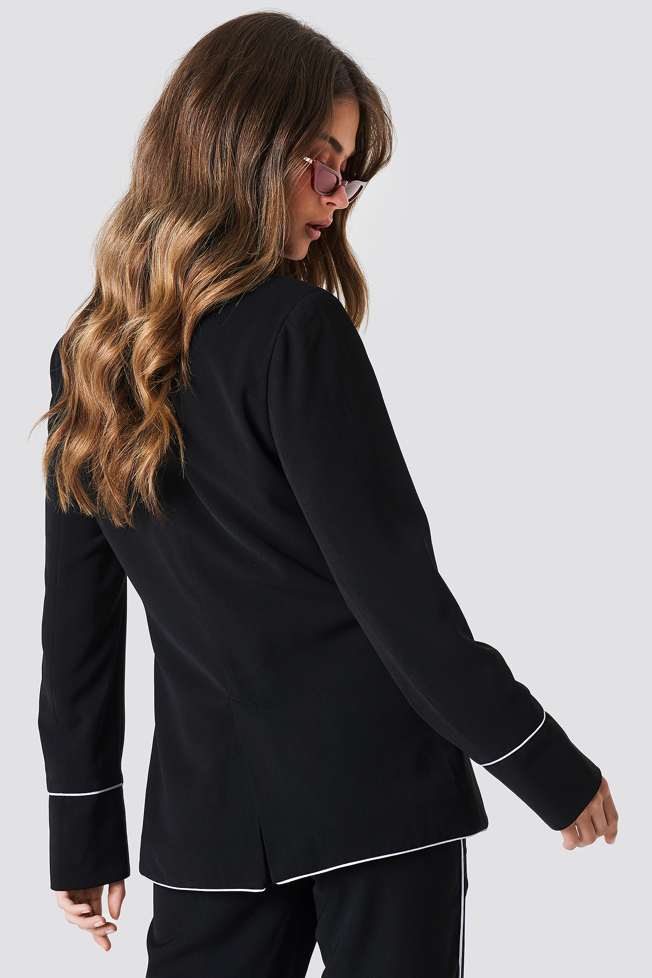 Contrast Piping Blazer NAKDLOUNGE.COM