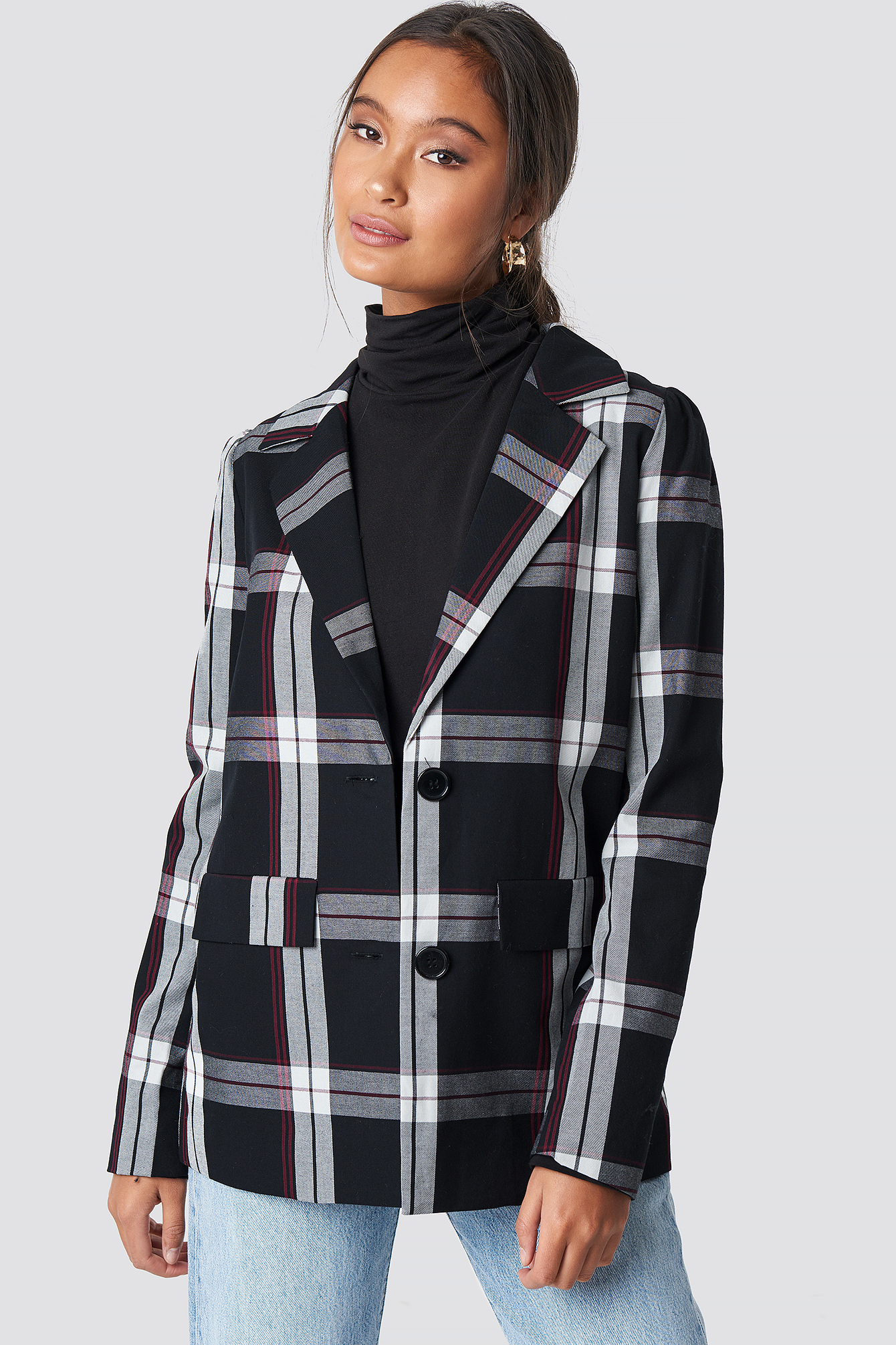 Oversized Puff Shoulder Blazer NAKDLOUNGE.COM