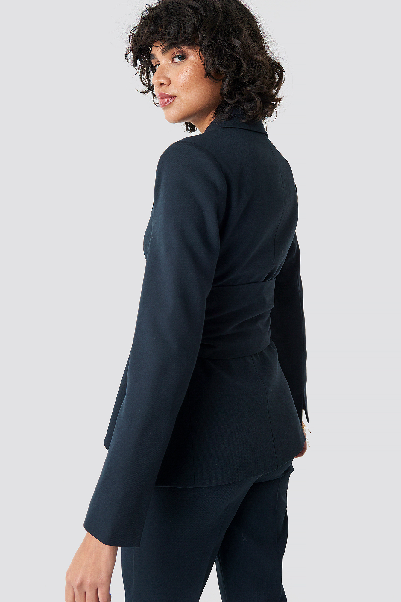Tie Belt Blazer NAKDLOUNGE.COM
