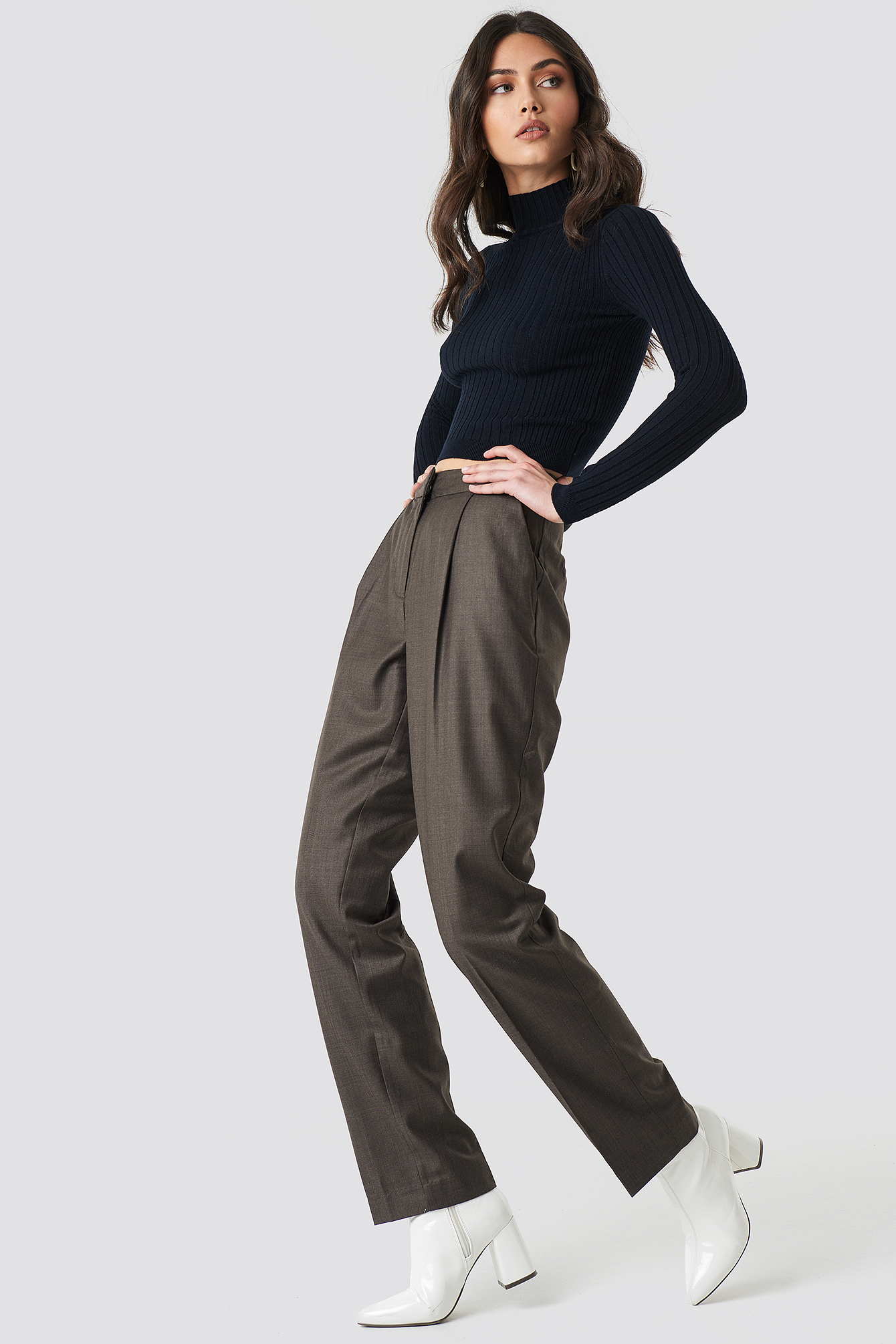 Crop Half Fishing Sweater NAKDLOUNGE.COM