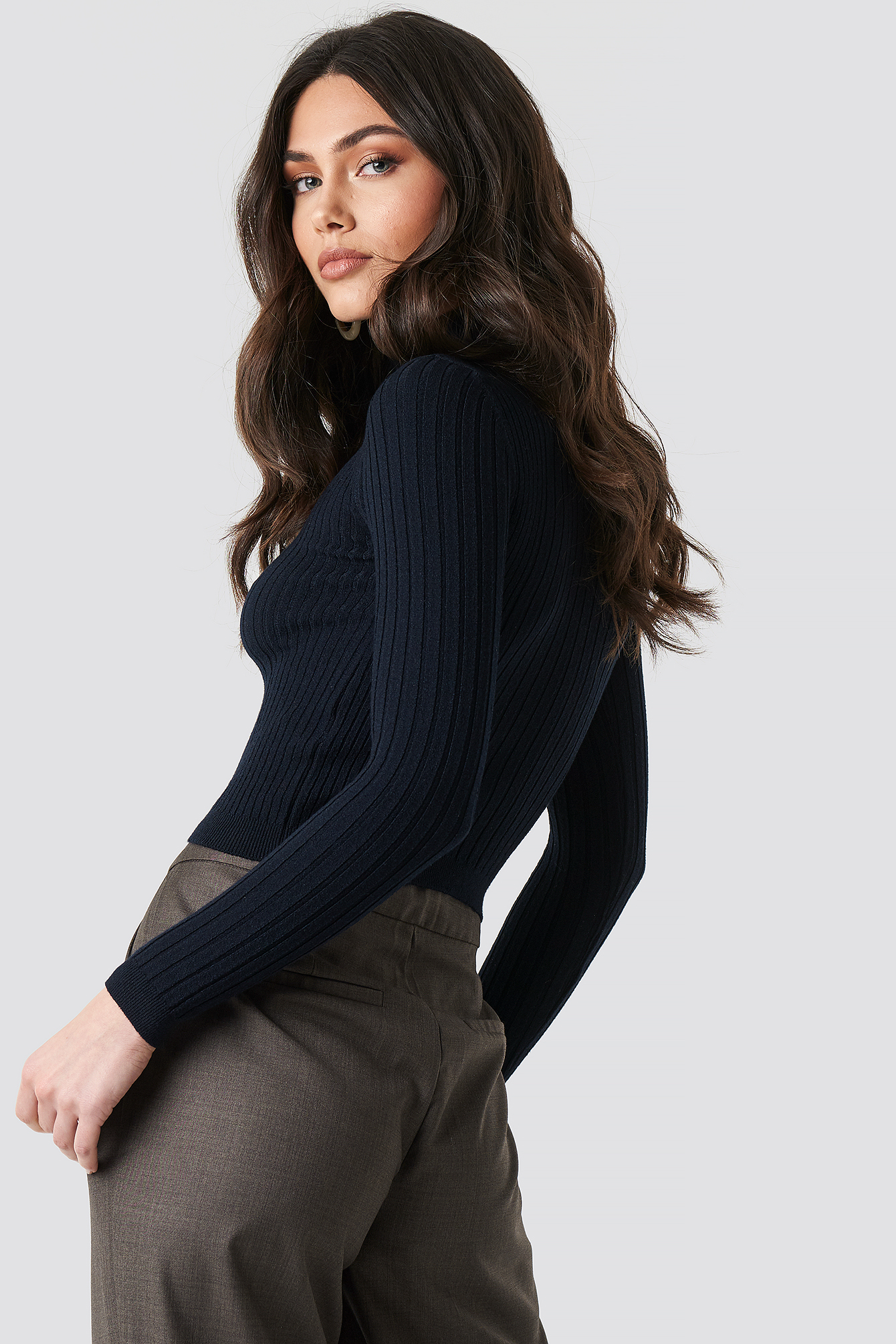 Crop Half Fishing Sweater NAKDLOUNGE.COM