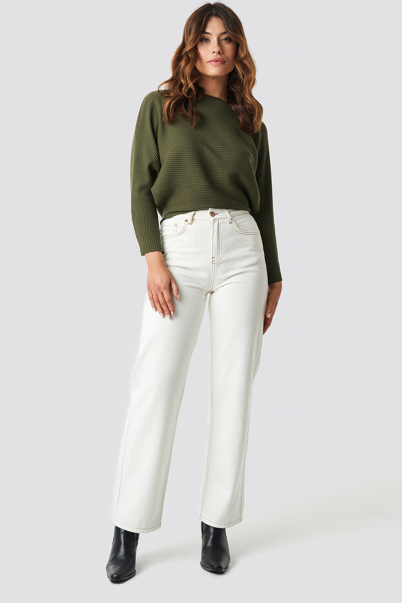 Off Shoulder Knitted Jumper NAKDLOUNGE.COM